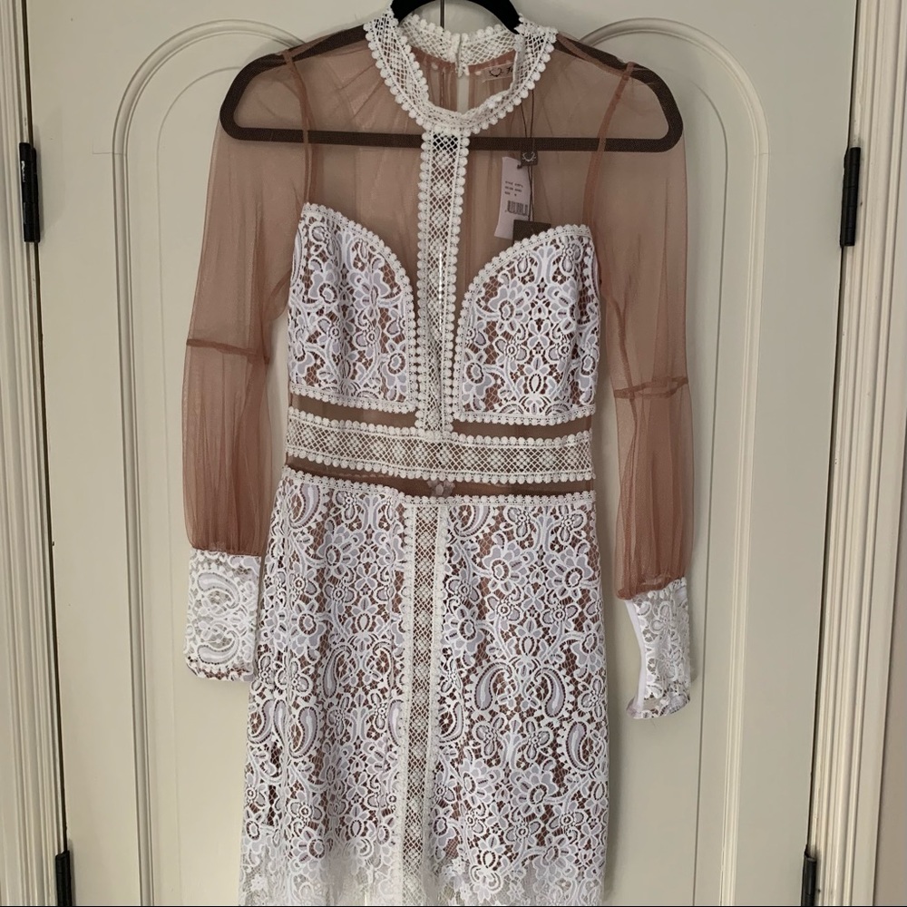 NWT For Love & Lemons Lace Pattern Dress